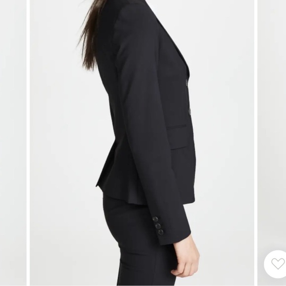 THEORY Gray Wool Single Breasted Single Vent Notch Lapel Blazer size 4 - Picture 13 of 15